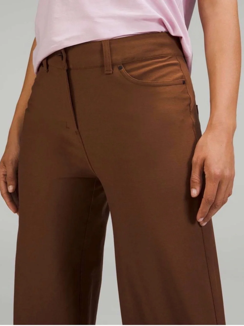 Lululemon City Sleek 5 Pocket Wide-Leg High-Rise Pant *Light Utilitech RST BRN